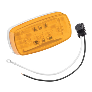 Amber Oblong #58 LED Clearance Light w/ Pigtail