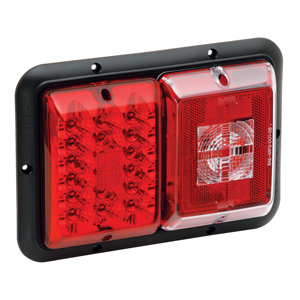 Red Hor Mount #84 Double LED Tail Light w/ Backup