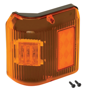 Amber Wrap-Around LED Clearance Light w/Black Base