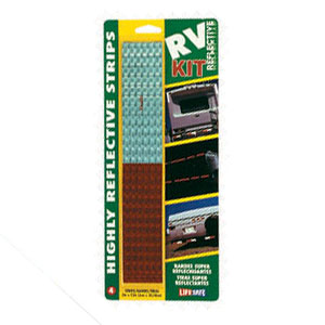 Red/Silver 2" x 12" Reflective Strips, 4/pk