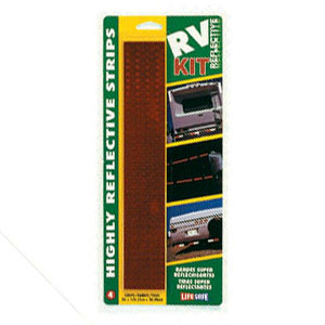 Red 2" x 12" Reflective Strips, 4/pk