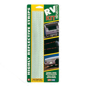 Silver 2" x 12" Reflective Strips, 4/pk