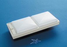 White Double Dome Light w/ Switch