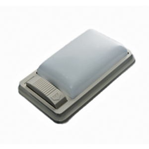 Ivory Single Low Profile Dome Light w/ Switch