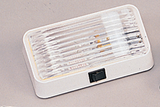 Amber White Base Porch Light w/ Switch