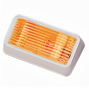 Clear Lens Porch Light, B/W Base