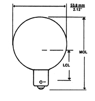 RV Cosmetic Frosted 20-99 Vanity Bulb, 1/cd