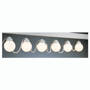 White 6 Globe Patio Lights