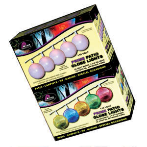 White 20 Globe Patio Lights