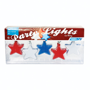 Patriotic Stars 10 Light Set Patio Lights