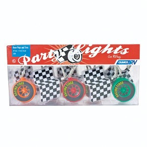 Race Flags/Tires 10 Light Set Patio Lights