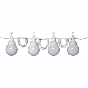 4 Globe Decor White Patio Lights