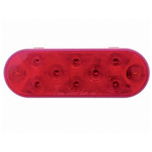 Red 3-Way 6" Oval LED Tail Light