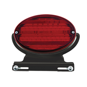 8" Oval Tailight w/Lic Plate Bracket