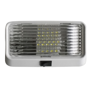 KaperII Rec LED Porch Light, White w/ Clear Lense w/ On/Off