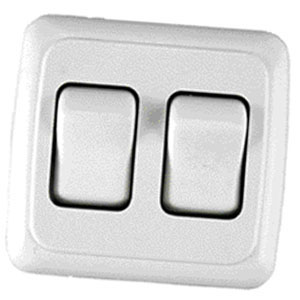 Brown Double Rocker Switch Assembly