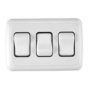 Brown Triple Rocker Switch Assembly