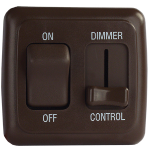 Brown Dim/On-Off Rocker Assembly Switch