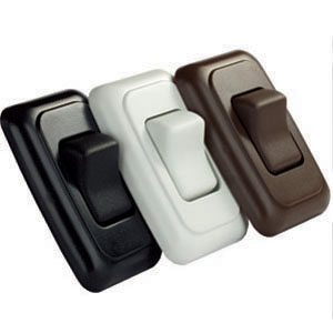 Black Single Rocker Switch Assembly