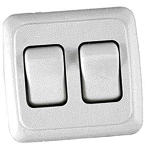 Black Double Rocker Switch Assembly