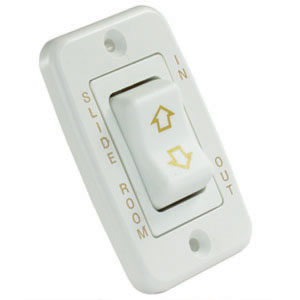 White Low Profile Single Slide-Out Switch