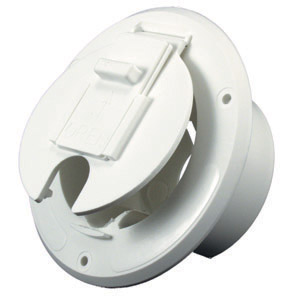 Colonial White Plastic Round Electrical Hatch