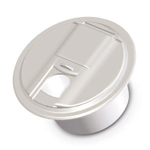 White Round Electric Cable Hatch