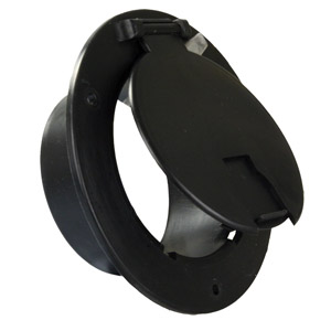 Black Electrical Cable Hatch