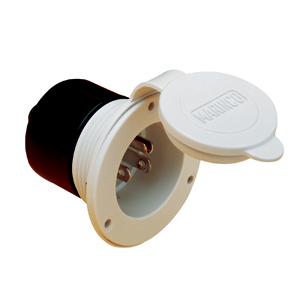 White 15 amp On-Board Charger Inlet