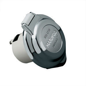 White 125/250V 30 amp Contoured Park Power Easy Lock Inlet