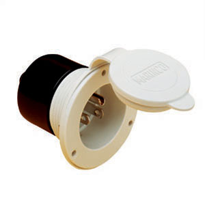 White 20 amp Power Inlet