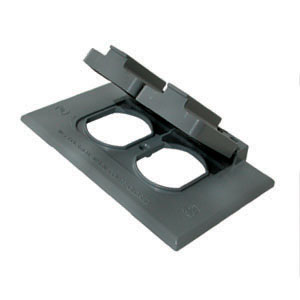 Gray Weatherproof Receptacle Cover