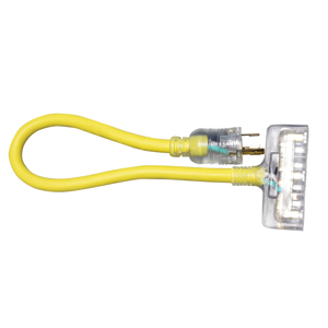 Locking 20A 2' Triple Tap Adapter