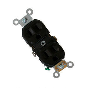 Brown Standard Receptacle w/ Ground