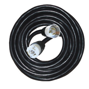Black 50 ft 50 Amp Temporary Power Cord