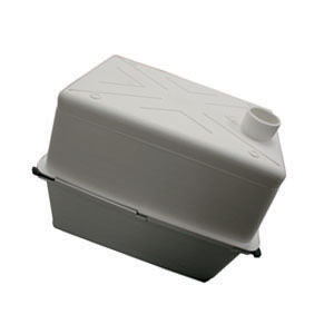 Small Polar White Battery Box Vented w/ 30" Hose