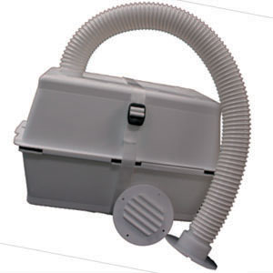 Large Polar White Battery Box Vented w/ 30" Hose