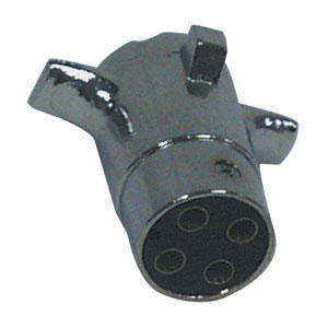 Chrome 4-Round Plug Trailer Connector, Pkg