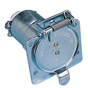 Plated Metal 7-Blade Socket Trailer Connector, Pkg