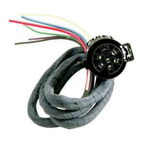 4' Leads 6-Round Socket Trailer Connector