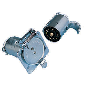 Plated Metal 7-Blade Plug Trailer Connector