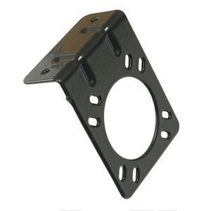 Black Plastic Coated 7-Way Trailer Connector Bracket