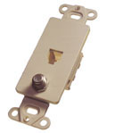 Ivory Phone & Coax Wall Jack