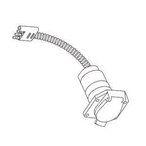 9" 4-Flat to 7-Way Park Power Adapter