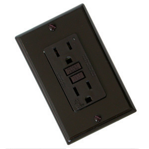Brown GFI Receptacle w/Light