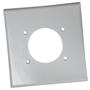 White 30 amp Receptacle Cover
