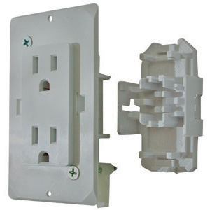 White Self-Contained Receptacle
