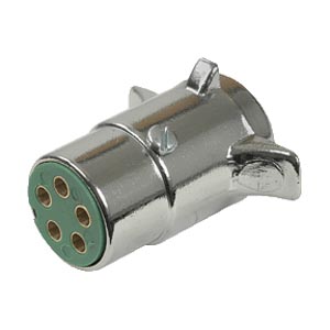 Chrome 5-Round Plug Trailer Connector