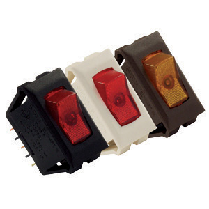 Red/Brown 12 Volt On/Off Switch, 5/pk