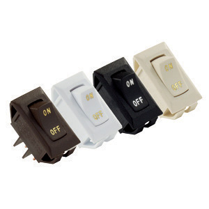 White 12 Volt On/Off Switch, 5/pk